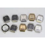 JOB LOT OF 10 SEIKO THREE PUSHER DIGITAL WATCHES