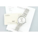 IWC SCHAFFHAUSEN SPITFIRE PILOT MARK XVI W/ GUARANTEE CARD REF. IW325505, circular two tone silver