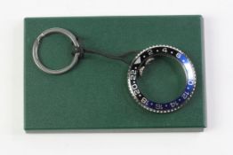 STEEL "ROLEX GMT BATMAN" BEZEL KEYRING ***disclaimer*** THIS PRODUCT HAS NO RELATION TO ROLEX