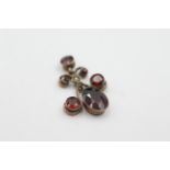 9ct antique gold garnet & pearl pendant - weighs 1.4 grams. Set with Bohemian cut Garnet and natural