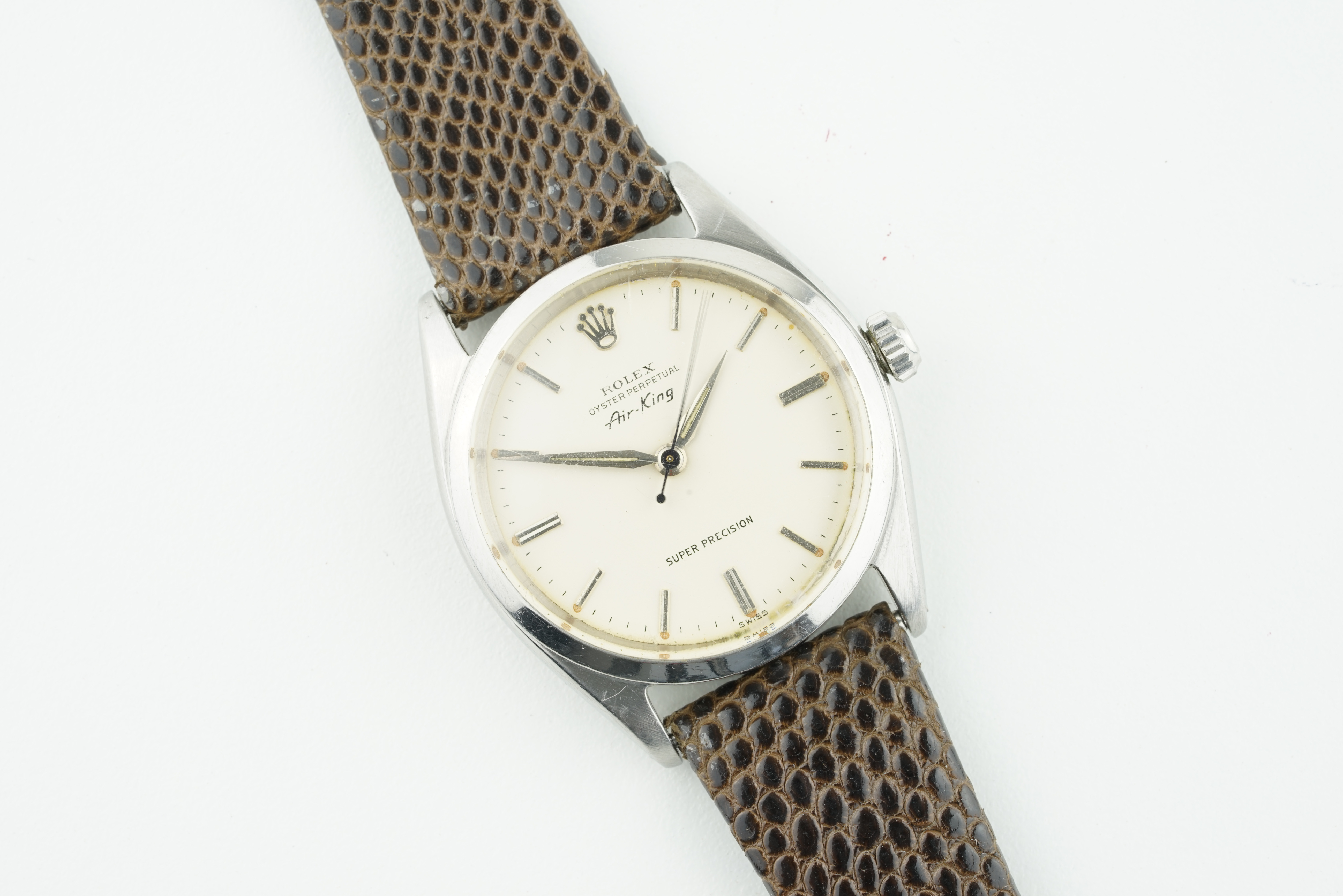 ROLEX OYSTER PERPETUAL AIR-KING SUPER PRECISION W/ BOX & GUARANTEE REF. 5500 CIRCA 1960, circular - Bild 3 aus 4