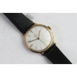 VINTAGE OMEGA 18CT DRESS WATCH, circular dial with gold hour markers, 34mm 18ct case, case back