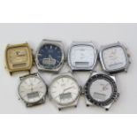 JOB LOT OF 7 TWO PUSHER DIGITAL WATCHES INCLUDING BWC & MORE