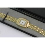 *TO BE SOLD WITHOUT RESERVE* GOLD PLATED LADIES WATCH WITH BOX