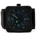 GENTLEMAN'S BELL & ROSS BR 03-92 BI-COMPASS BLACK CERAMIC, BR0392-IDC-CE/SRB, DECEMBER 2020 BOX &