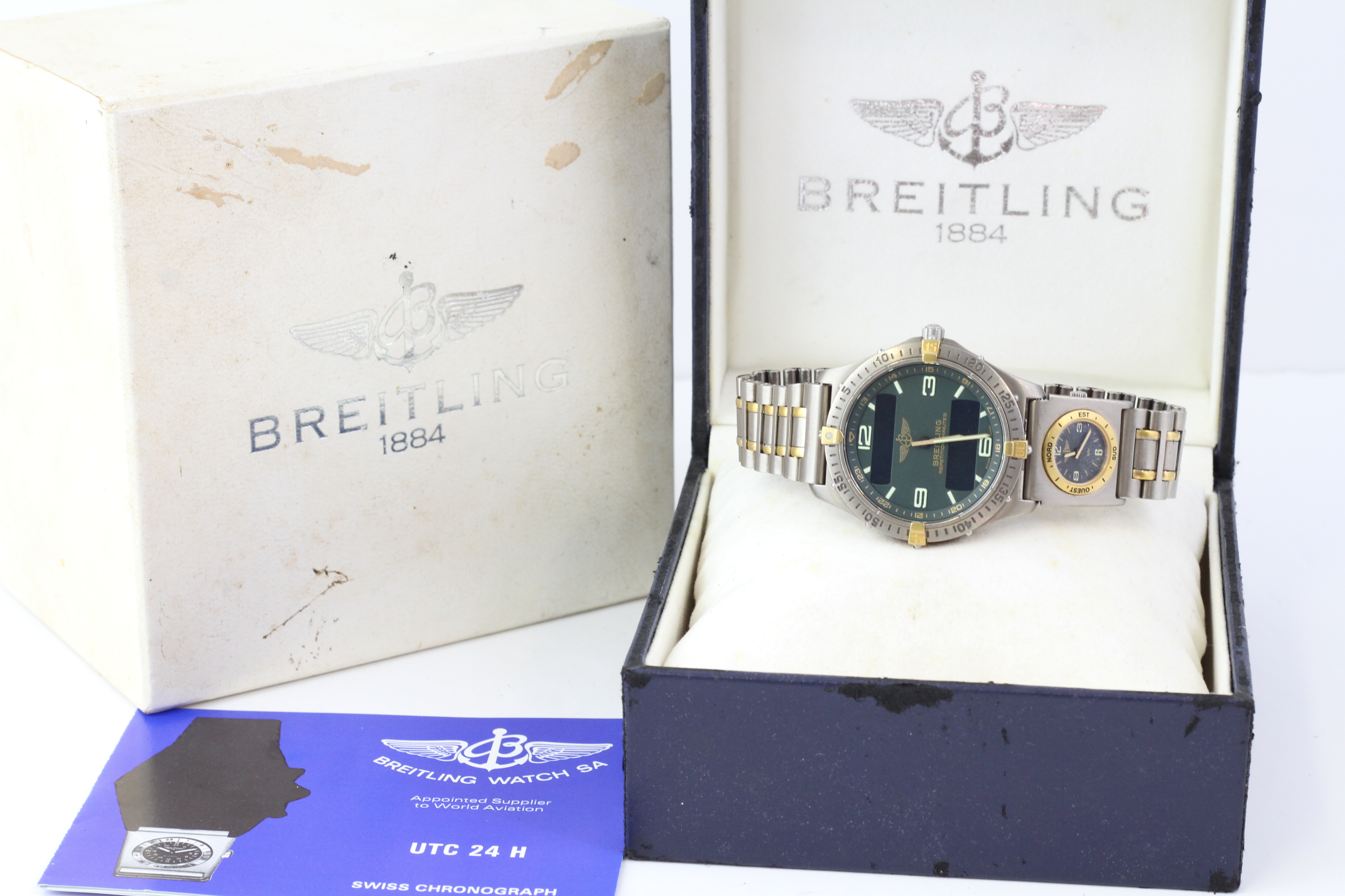 *PRIVATE COLLECTION* BREITLING AEROSPACE REPETITION MINUTES UTC WITH BOX REFERENCE F65062