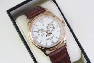 18CT PATEK PHILIPPE ANNUAL CALENDAR BOX AND PAPERS 2019 REFERENCE 5146R