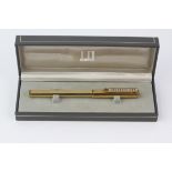 DUNHILL DIAMOND TOP AND PASTE 925 GILT PEN WITH BOX