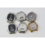 JOB LOT OF 6 TWO PUSHER BULOVA DIGITAL WATCHES