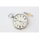 19TH CENTURY SILVER FUSEE POCKET WATCH