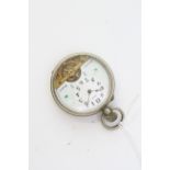 SILVER TADIK OPEN FACE POCKET WATCH