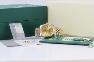 ROLEX DATEJUST STEEL AND GOLD DIAMOND DIAL 116233 BOX AND PAPERS 2018