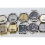 JOB LOT OF 10 TWO PUSHER DIGITAL WATCHES INCLUDING YEMA & MORE