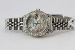 LADIES ROLEX DATEJUST MOP DIAMOND DIAL REFERENCE 69240