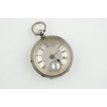 ***TO BE SOLD WITHOUT RESERVE*** SILVER CONTINENTAL POCKET WATCH, circular two tone dial with