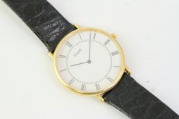 18CT PIAGET DRESS WATCH, white dial with Roman numerals, minute track, 33mm 18ct gold case, inner