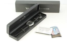 *TO BE SOLD WITHOUT RESERVE* VAN DER BAUWEDE MAGNUM CAL.75 WITH BOX AND PAPERS, black dial with