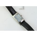 18CT DUNHILL MOTHER OF PEARL DIAMOND QUARTZ WRISTWATCH