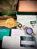 ROLEX SUBMARINER 'BLUESY' 16613 BOX AND PAPERS 1994