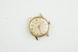 SMITHS ASTRAL 9CT GOLD WRISTWATCH, circular patina dial with hands and hour markers, 33mm 9ct gold