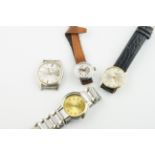 GROUP OF FOUR WRISTWATCHES INL GOLD FILLED LONGINES & TIMES, longines gold filled runs but needs