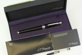 *TO BE SOLD WITHOUT RESERVE* S.T DUPONT PARIS FOUNTAIN PEN WITH BOX AND PAPERWORK, reference