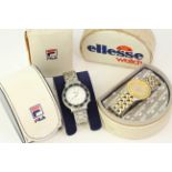 *TO BE SOLD WITHOUT RESERVE* VINTAGE FILA AND ELLESSE SPORTS WATCHES, FILA Aquatime stainless