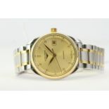 LADIES LONGINES STEEL AND GOLD AUTOMATIC WRISTWATCH