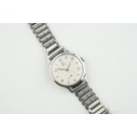 TUDOR 'SMALL ROSE' DRESS WRISTWATCH W/ BONKLIP BRACELET CIRCA 1950S, circular white dial with