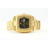 *TO BE SOLD WITHOUT RESERVE* VINTAGE RADO SNATOR REFERENCE 625.3147.2, black and gold cushion