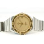 OMEGA CONSTELLATION AUTOMATIC BI COLOUR , champagne dial, steel and gold, Roman numeral bezel,