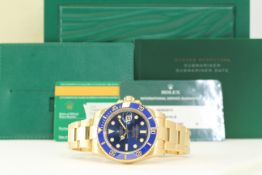 18CT ROLEX SUBMARINER 116618LB BOX AND PAPERS 2018 RECENTLY SERVICED
