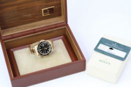 18CT ROLEX GMT MASTER 16718 WITH BOX RECENTLY SERVICED CIRCA 1991