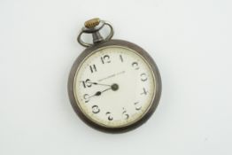 ***TO BE SOLD WITHOUT RESERVE***SHOCK PROOF LEVER POCKET WATCH, circular off white dial with hands