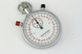 *TO BE SOLD WITHOUT RESERVE* A VINTAGE PORTSPRING SPORTS STOP WATCH, 55MM DIAMETER, ROULETTE DIAL,