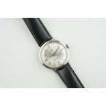 WATCHES OF SWITERLAND AUTOMATIC WRISTWATCH, circular silver dial with hands and hour markers, 35mm