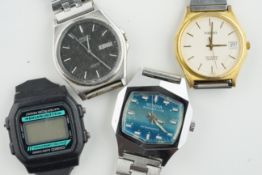 ***TO BE SOLD WITHOUT RESERVE*** GROUP OF FOUR VINTAGE WATCHES INCLUDING SEIKO AND TISSOT, group