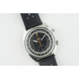 OMEGA CHRONOSTOP SEAMASTER WRISTWATCH REF. 145.007, circular black dial with stick hour markers
