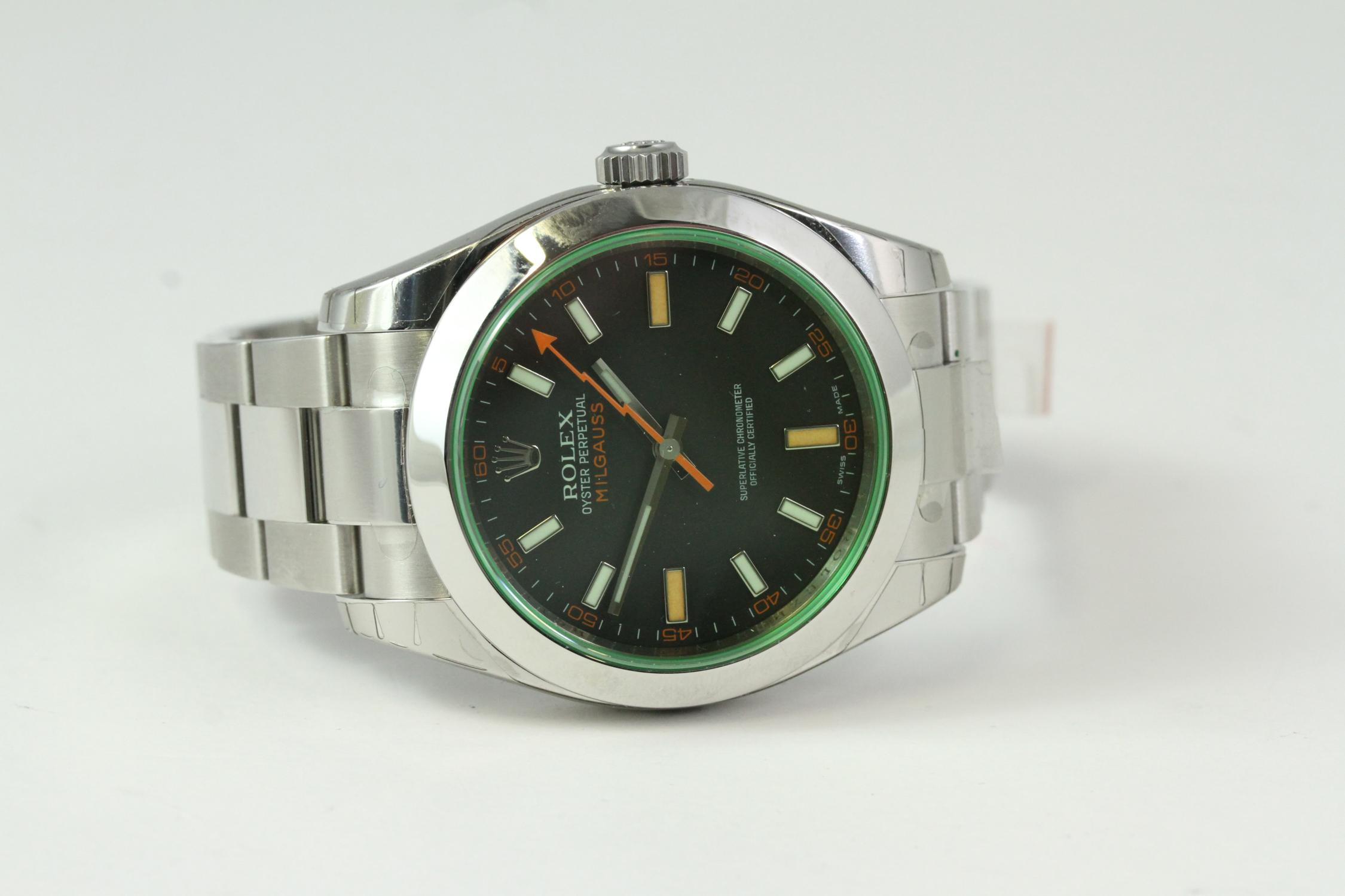 UNWORN ROLEX MILGAUSS 116400GV BOX AND PAPERS - Image 5 of 10