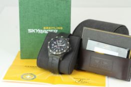 BREITLING COLT SKYRACER REFERENCE X74320 WITH BOX AND PAPERS 2018, black dial with luminour Arabic