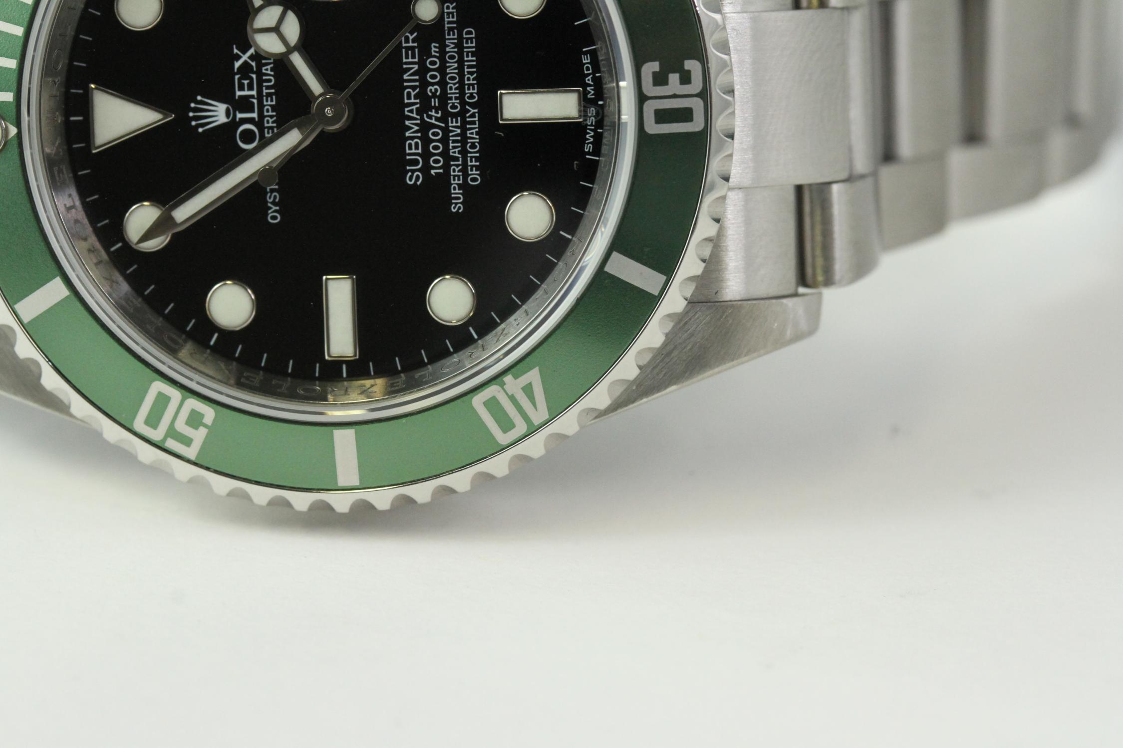 ROLEX SUBMARINER 'KERMIT' 16610LV BOX AND PAPERS 2009 - Image 8 of 10