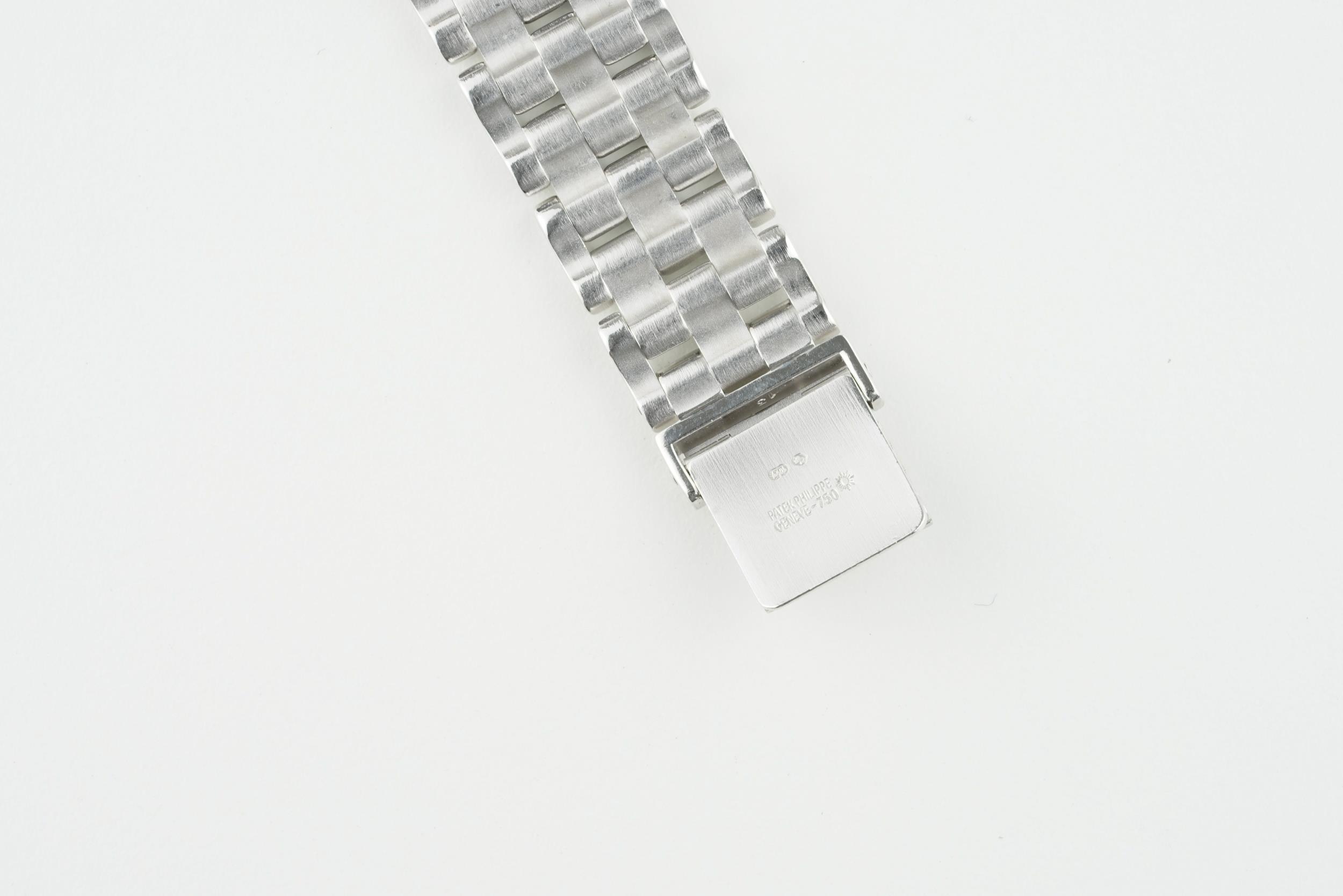 PATEK PHILIPPE GONDOLO 18CT WHITE GOLD WRISTWATCH REF. 5024/1, rectangular white dial with arabic - Image 3 of 3