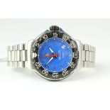 TAG HEUER FORMULAR 1 REFERENCE WAC1112-0, blue dial, baton and Arabic hour markers, black rotating