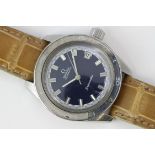 VINTAGE OMEGA SEAMASTER 60 166.062 CIRCA 1969, circular blue dial with baton hour markers, outer