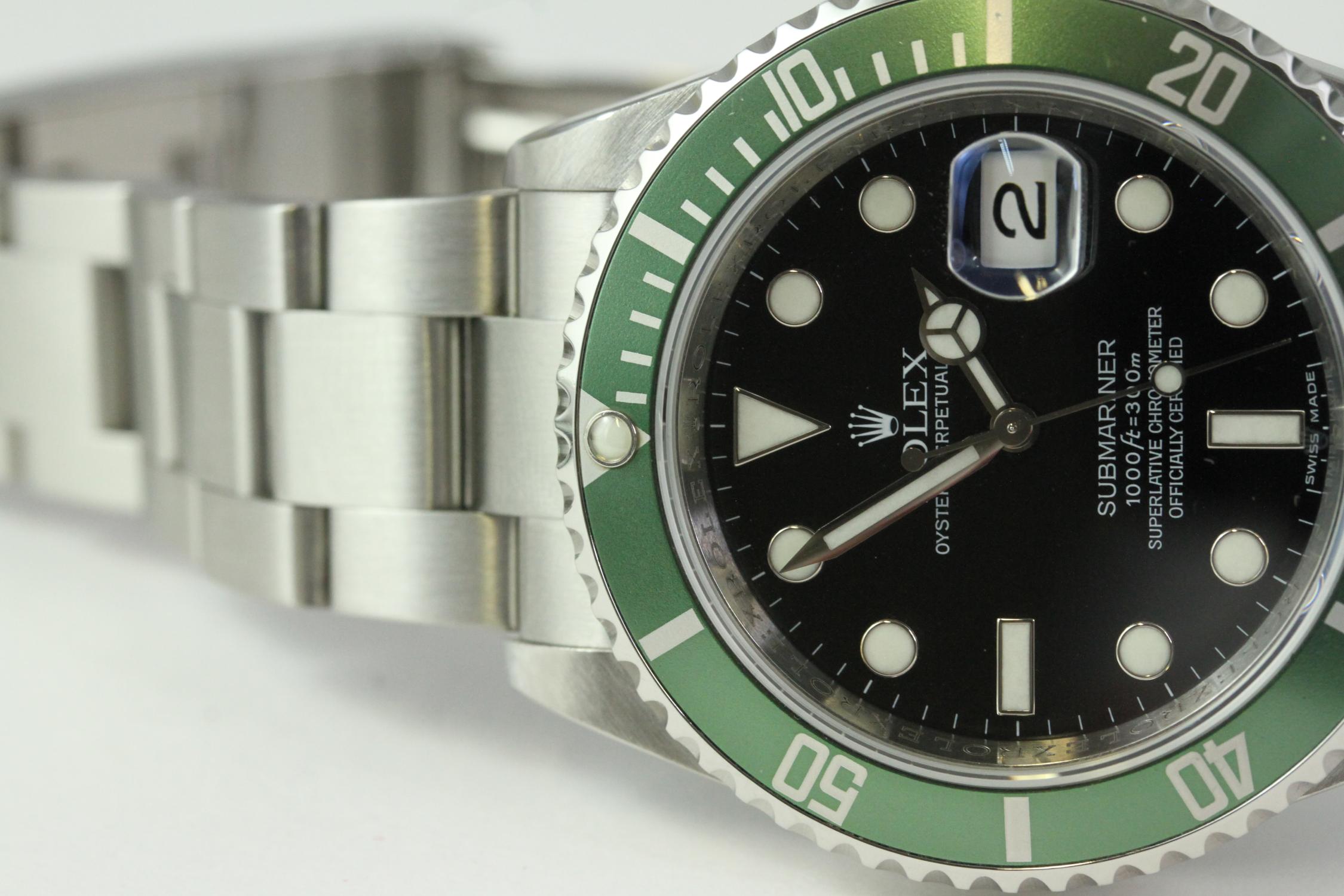 ROLEX SUBMARINER 'KERMIT' 16610LV BOX AND PAPERS 2009 - Image 9 of 10