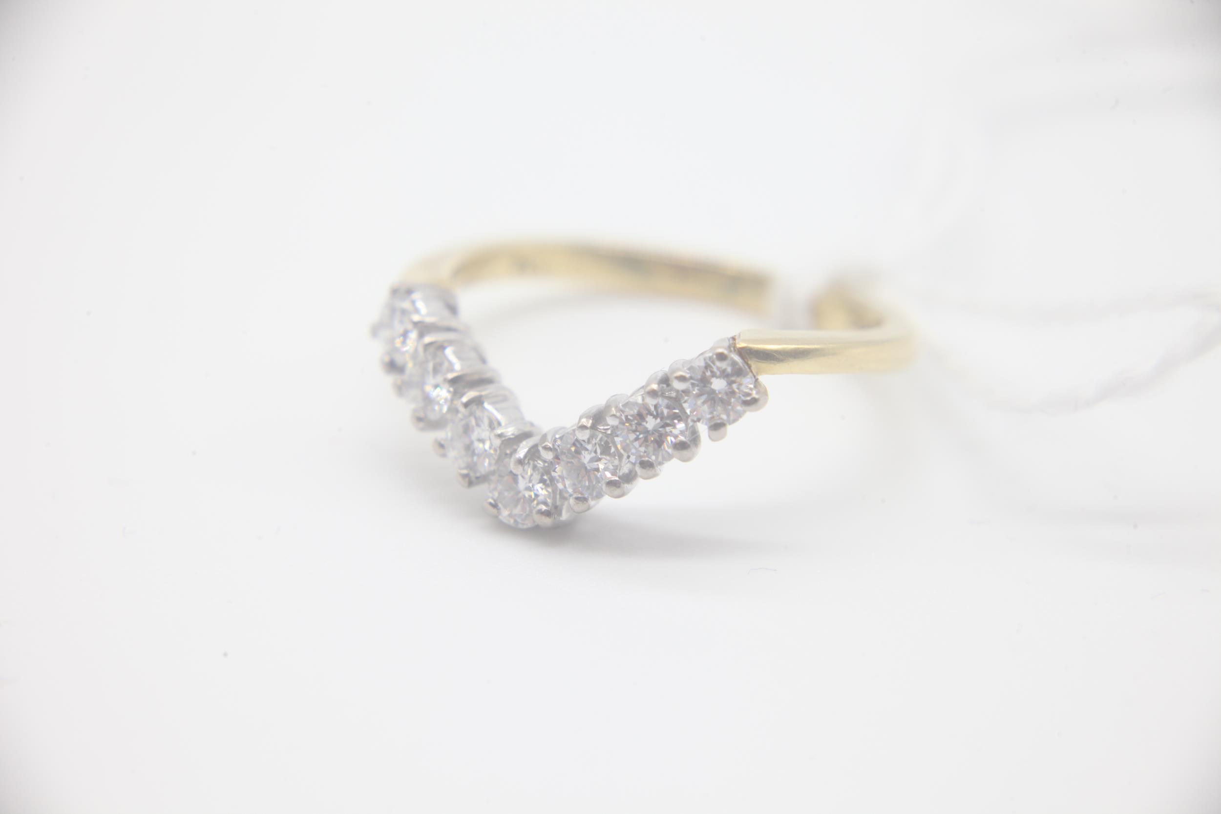 Fine 18ct Gold and Diamond Wishbone Ring Fully hallmarked for 18ct Gold with a London Assay Office - Image 5 of 5