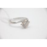 Fine 18ct white gold 1.75 carat estimated fancy brown diamond solitaire ring. Set in white gold