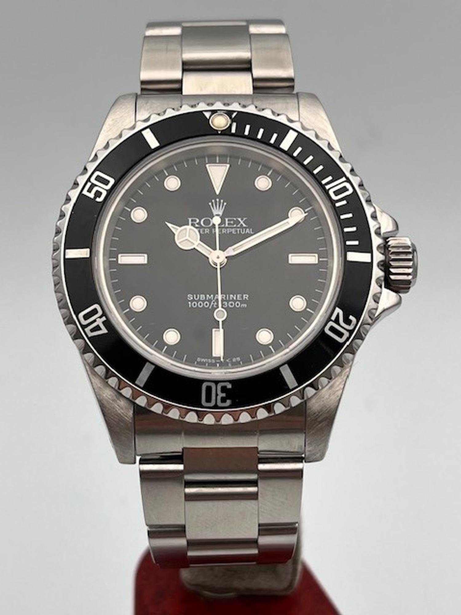 ROLEX SUBMARINER NO DATE 14060 WITH BOX AND PAPERS 1998 - Image 3 of 9