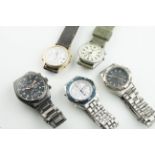 GROUP OF SEIKO WRISTWATCHES, 5 seiko wristwatches, quartz movements, not currently running.***