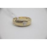 18ct Gold and Diamond Gypsy Band Ring Fully hallmarked for 18ct Gold with a London Assay Office mark